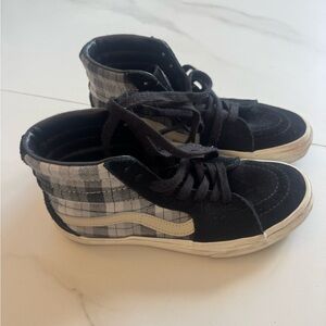 Vans Kids Black and White Checkered High-Tops